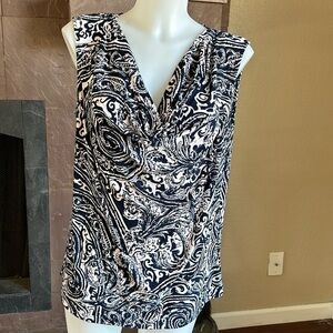 Chaps womens tank top blouse 1x summer